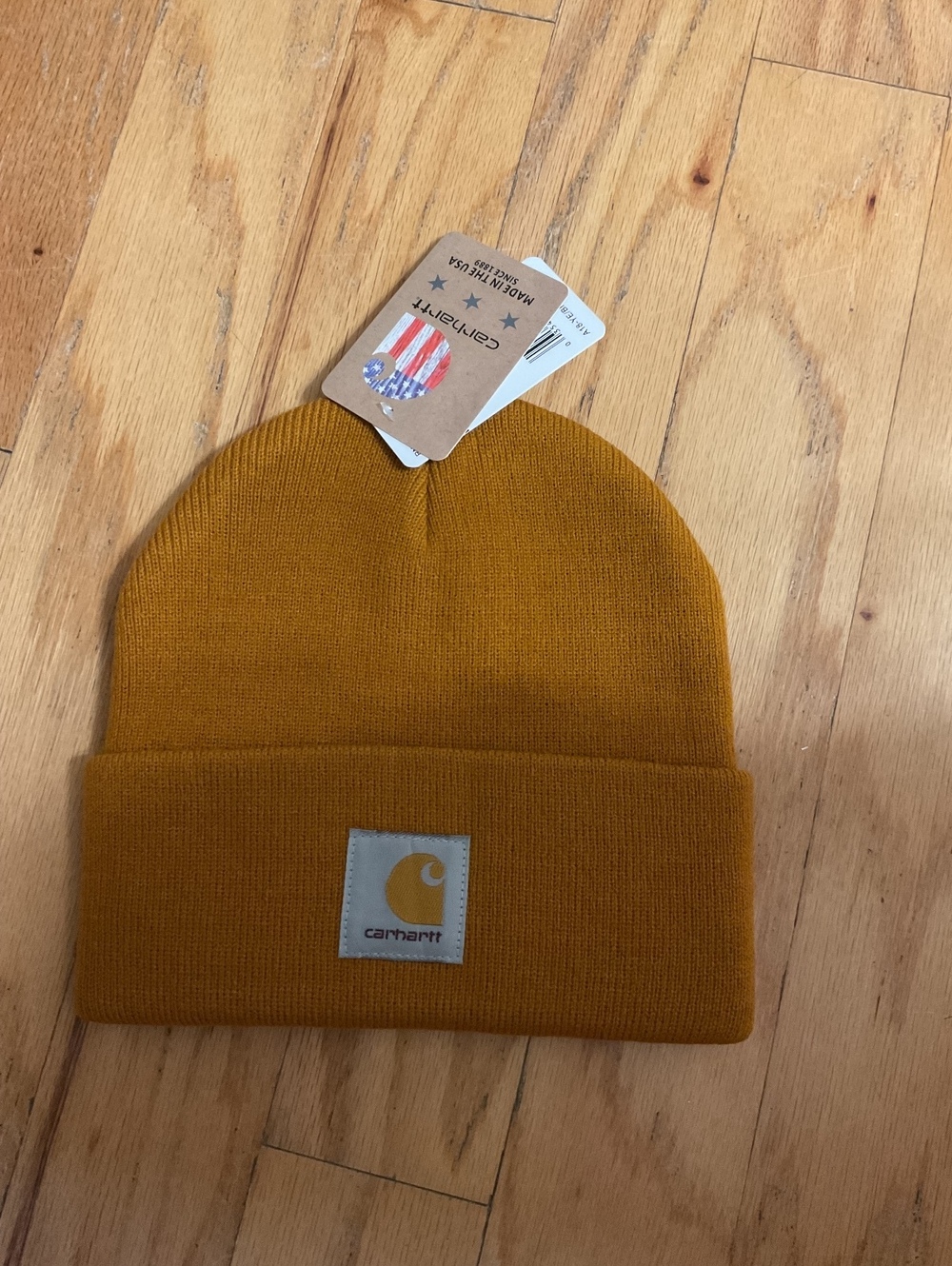 Carhartt MUSA A18 Acrylic Watch Hat Cuffed Beanie NWT Mustard Hamilton Brown